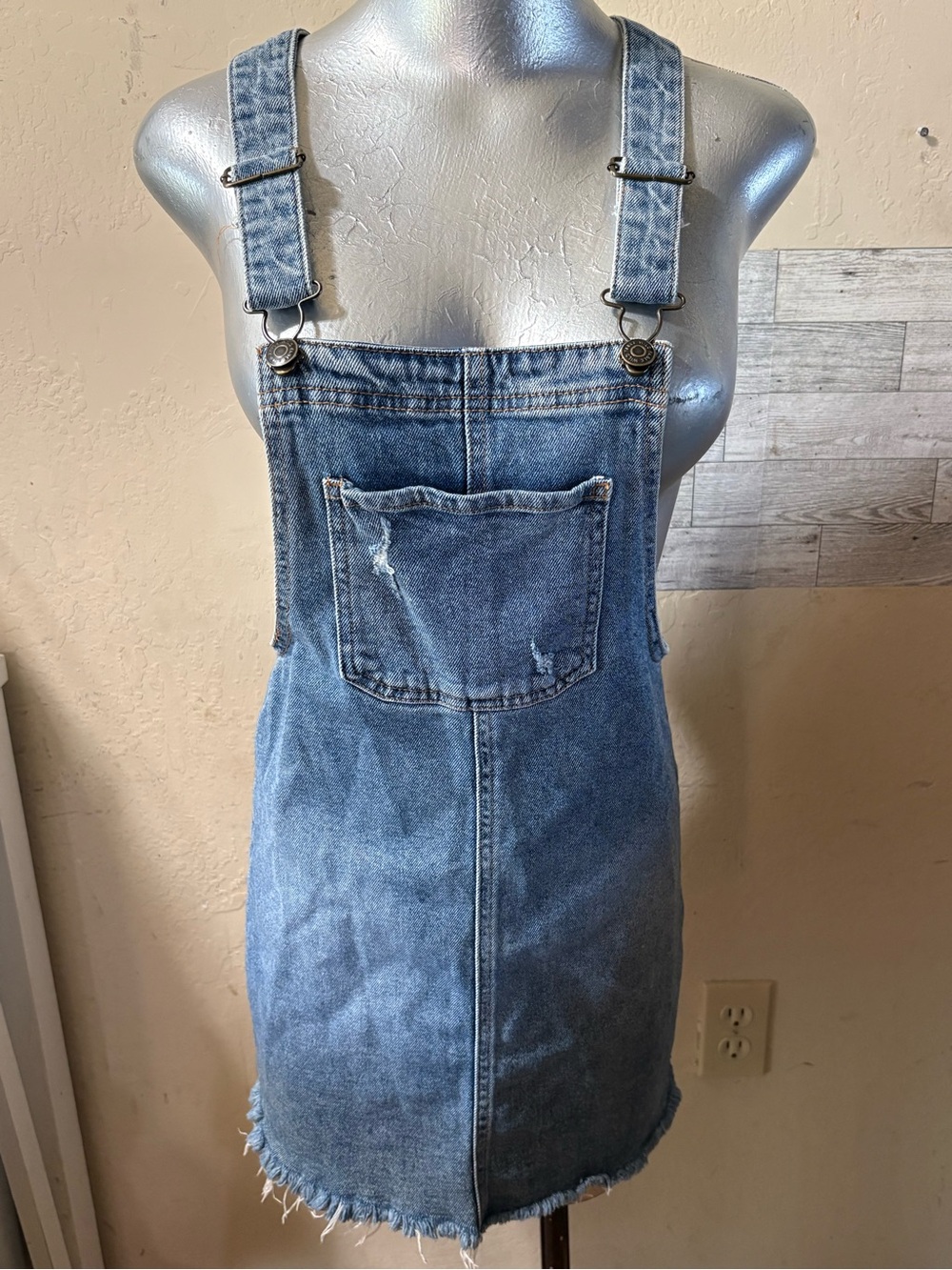 wild fable Blue Denim Overall Mini Dress